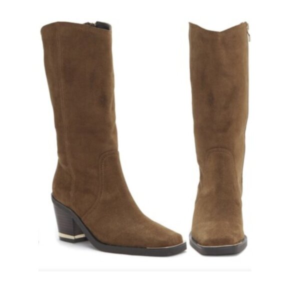 Vince Camuto Babellie Western Boot Brown Suede - Picture 1 of 7